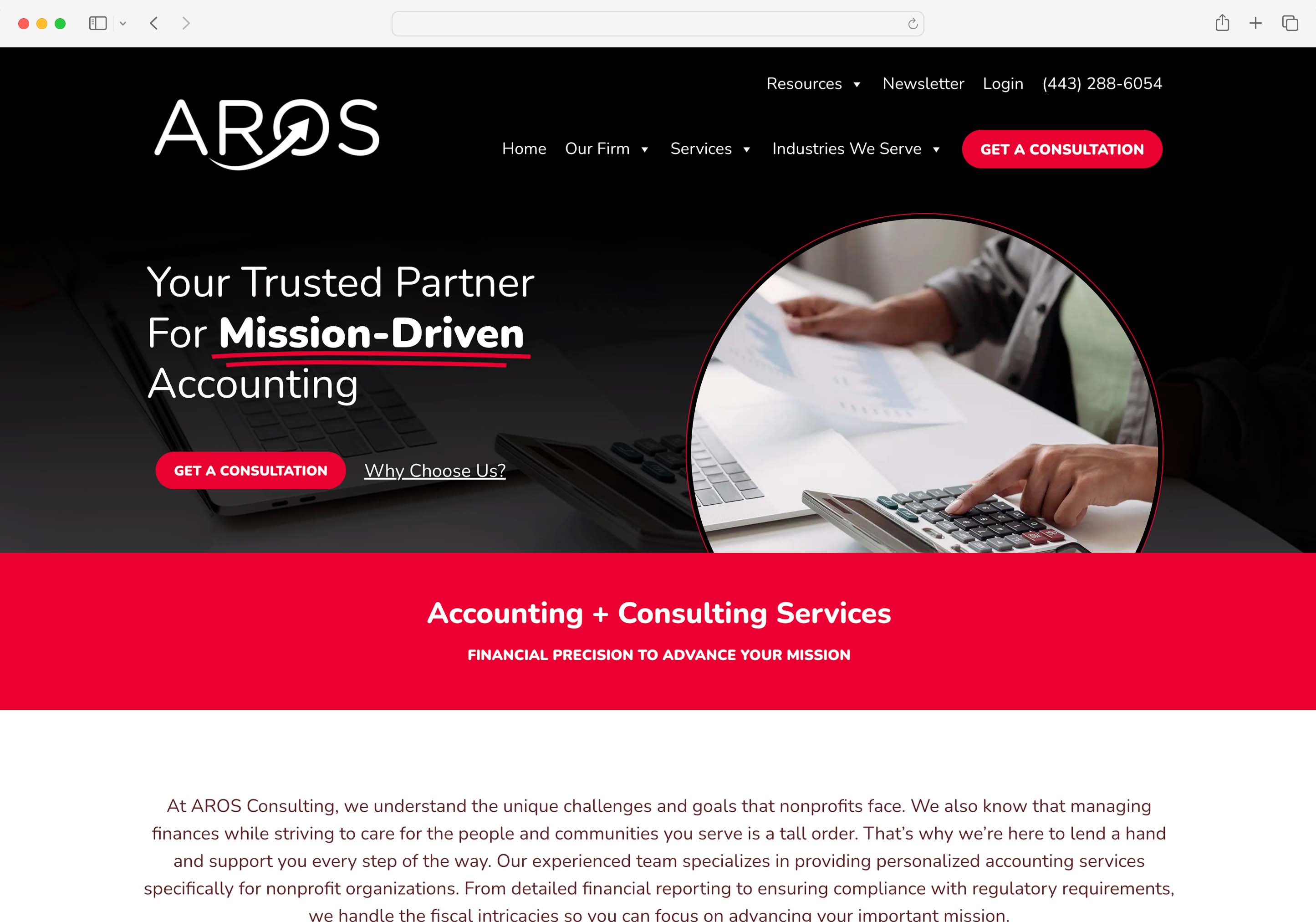 arosconsultingllc.com screenshot